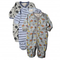 Set 3 pijamale salopeta ursuleti-dungi-animale (0-9 luni)
